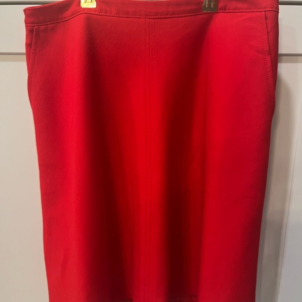 LOFT Red Knee-Length Skirt
